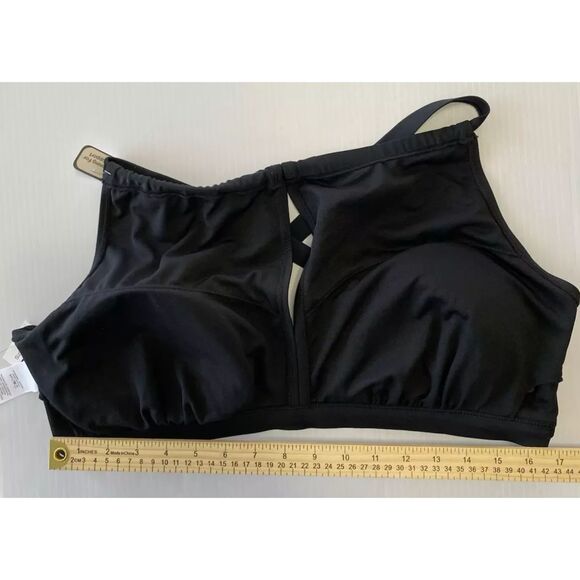 NWT Time and Tru Woman's Key Hole Swim Top Boning Support Size 1X  (16W/18W) - Picture 6 of 12